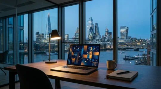 Advanced programmatic advertising dashboard displaying real-time bidding data and UK audience segmentation