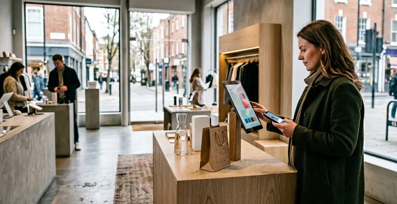 Seamless customer journey across digital and physical retail touchpoints in modern UK shopping environment