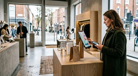 Seamless customer journey across digital and physical retail touchpoints in modern UK shopping environment